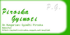piroska gyimoti business card
