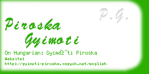 piroska gyimoti business card